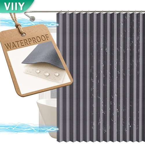 VIIY Waterproof Bathroom Shower Curtain